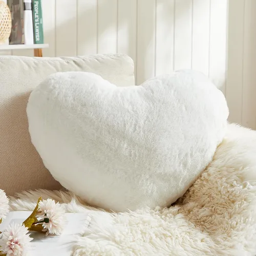 Vista 18 de EastTree Almohadas de Corazón, Almohadas en Forma de Corazón Rosa Pasta de Frijol, Regalos de Almohadas Decorativas de Amor, Almohadas Pequeñas