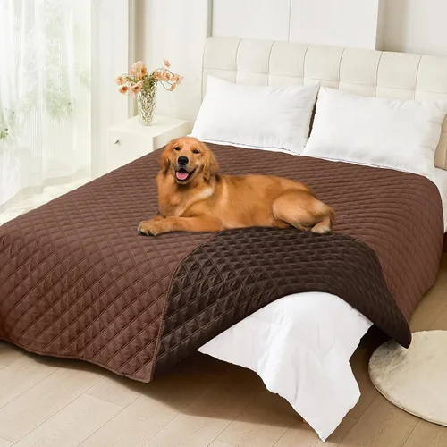 Vista 161 de Smiry Funda impermeable para cama de mascota, suave y lavable, para cama, sofá, reversible, perros pequeños, medianos, grandes, gatos, diseño
