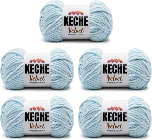 Vista 54 de Hilo de terciopelo Keche para crochet, suave chenilla voluminosa para bebé, manta Amigurumi, 100 gr (121 m) - Blanco