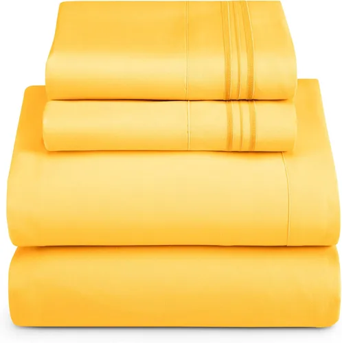 Vista 39 de Hearth & Harbor Sábanas cortas de tamaño Queen para caravana, juego de sábanas de 4 piezas, sábanas de lujo de doble cepillado para hotel, sábanas