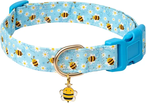 Vista 7 de Collares para perros con hebilla ajustable para perros lindos, niñas y niños, collar especial suave y elegante para mascotas con diseño de flores