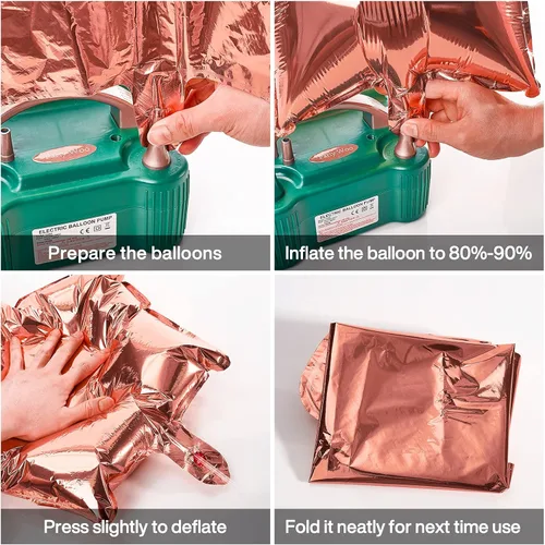 Vista 5 de PartyWoo Decoraciones de cumpleaños número 18, 29 piezas de decoraciones de fiesta de oro rosa, globos de feliz cumpleaños, globos del número 18