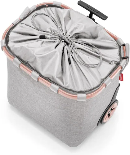 Vista 3 de reisenthel Carrycruiser Twist Sky Rose - Carrito de compras portátil con marco de aluminio resistente, correa para el hombro y bolsa