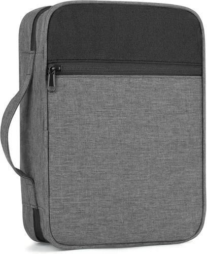 Vista 20 de GERMUN Funda para Biblia con Asa Duradera, Estuche de Transporte para Libros Bolsa de Iglesia para Biblia, Protectora con Bolsillo con Cremallera