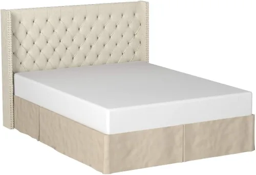 Vista 5 de Madison Park Cabecera tapizada Queen Wingback, con acolchado de esponja de alta densidad, cabecera de altura ajustable, fácil montaje, terciopelo