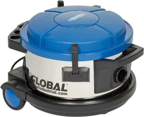 Vista 7 de Global Industrial Aspiradora comercial HEPA con kit de herramientas, acero inoxidable, capacidad de 4 galones, 90 CFM, 120 V, cable de alimentación