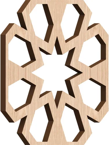 Vista 31 de Jackson Decorative Fretwork Wood Wall Panels, Large, 23 3/8" W x 23 3/8" H x 1/4" T, Cherry