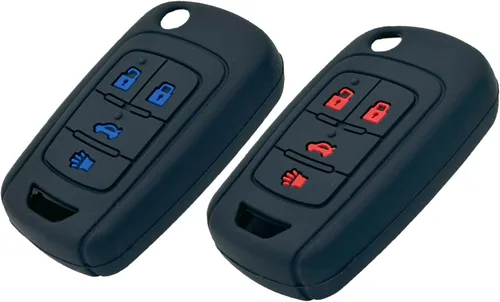 Vista 11 de LemSa Paquete de 2 fundas para llave de coche con control remoto de entrada sin llave, funda exterior de goma suave de silicona protectora sin llave