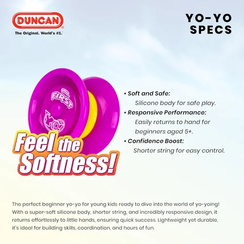 Vista 4 de Duncan Toys First Yo! - Mejor Yo-Yo para Principiantes para Niños, Yo Yo Sensible, Juguetes YoYo - Verde/Amarillo