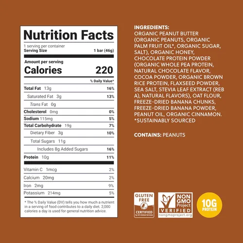 Vista 2 de FROPRO Barras de proteína vegetal – Barras de proteínas a base de plantas, totalmente naturales, sin gluten, lácteos y soja, barras altas