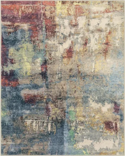 Vista 9 de Lahome - Tapete moderno abstracto, 8 x 10 pies, para sala, lavable, resistente a manchas, antideslizante, grande, rojo, suave, para comedor, mesa