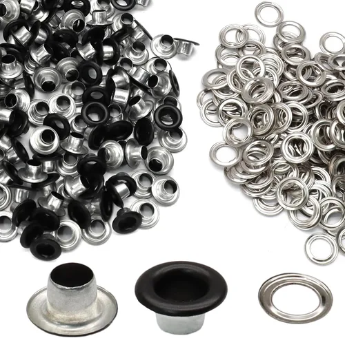 Vista 32 de Litoexpe Ojales Pequeños de 1.5MM, 200 Piezas, Ojales Autoadhesivos para Núcleos de Cuentas, Ropa, Cuero, Lona (Latón Antiguo)