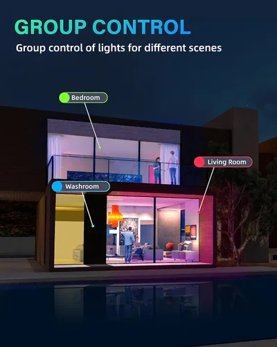 Vista 6 de Paquete de 12 luces empotrables inteligentes de 4 pulgadas, 4 pulgadas, luces LED empotrables de 9 W 700 LM, luz descendente inteligente con caja