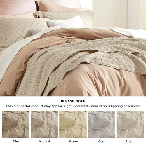 Vista 39 de Bedsure Colchas de tamaño Queen – Colchas ligeras tamaño Queen con patrón de tejido de canasta, ropa de cama suave, edredón de rosa polvorienta