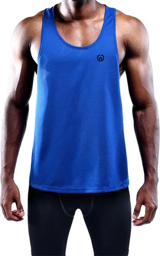 Vista 5 de NELEUS Paquete de 3 camisetas sin mangas con espalda en Y Dry Fit para hombre