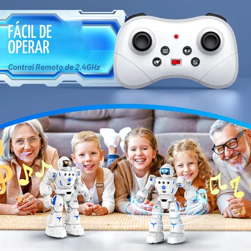 Vista 7 de Juguetes robot para niños, robot programable de control remoto con caminar, deslizarse, cantar y bailar, control de detección de gestos RC robots