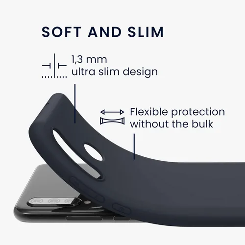 Vista 2 de kwmobile Funda compatible con Huawei P30 Lite - Funda protectora de silicona TPU suave y delgada - Arándano