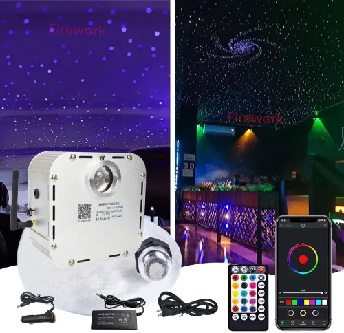 Vista 9 de Kit de techo de estrella de 32 W centelle+color Meteor Starlight, 1000 unidades de 0.03 pulgadas, 16.4 pies/16.4 ft, luz de techo de estrella