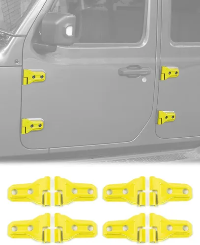 Vista 11 de JeCar Cubiertas de Bisagras de Puerta ABS Accesorios Exteriores para Jeep Wrangler JK JKU 2007-2018, Negro Negro B