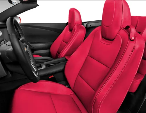 Vista 10 de Fundas de Asiento Personalizadas para Chevrolet Camaro 2010-2015 5ª Generación Camaro LT LS SS Cupé Modelo Fundas de Asiento de Falso Cuero