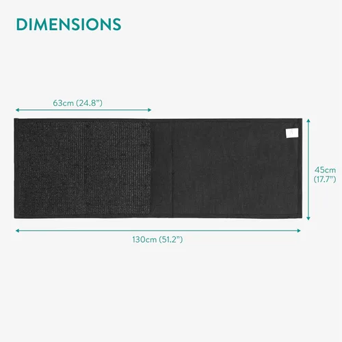 Vista 5 de Navaris Protector de sofá para gatos con espacio de almacenamiento, almohadilla de sisal duradera, alfombrilla rascador para evitar que los gatos