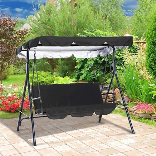 Vista 8 de Juego de fundas de repuesto para columpio de toldo, juego de repuesto para columpio al aire libre, cubierta de toldo de repuesto para silla