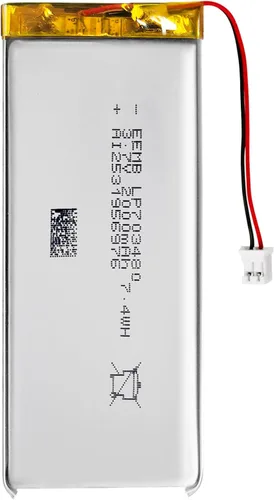 Vista 9 de EEMB 3.7V Lipo Batería 95mAh 222036 Batería de iones de polímero de litio Batería recargable de polímero de iones de litio con conector JST