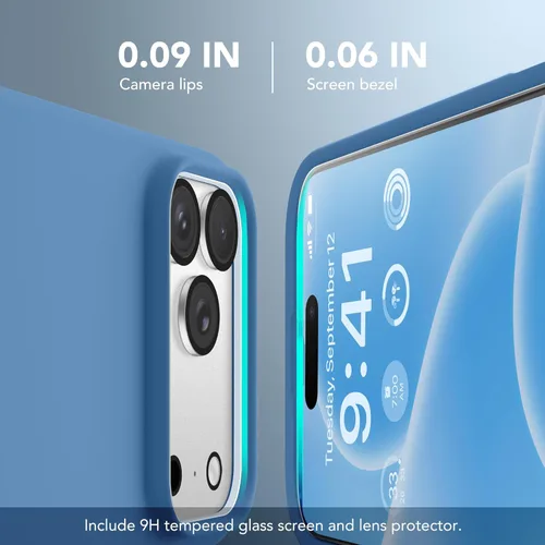 Vista 909 de GONEZ Funda magnética para iPhone 14, compatible con Magsafe, con protector de pantalla + protector de cámara, forro de microfibra antiarañazos