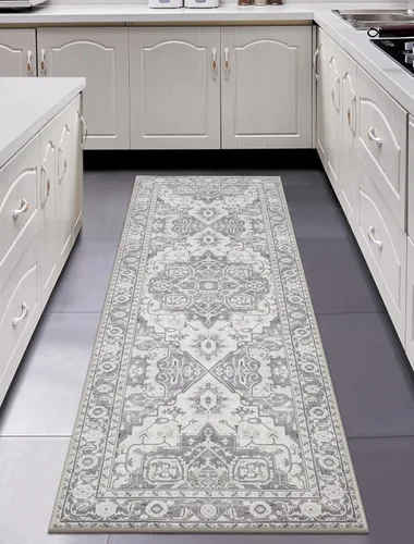 Vista 12 de MaxRugrs Alfombras de Área de 2x3 pies para Entrada, Cocina - Resistentes a las Manchas y Lavables, Tapete Vintage para Puerta Frontal