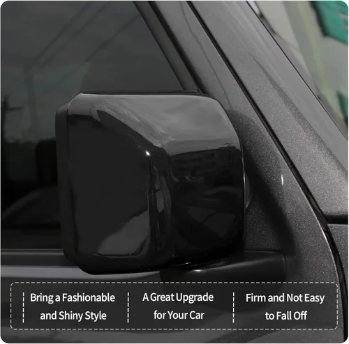 Vista 4 de Kit de cubierta de espejo retrovisor para automóvil, accesorios de decoración exterior para Jeep Wrangler JL JLU 2018-2022 y Gladiator JT (negro)
