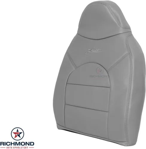 Vista 3 de 1999 – 2000 Ford F-350 F350 Lariat Crew-Cab pasajero lado Lean Back cubierta de asiento de piel, color gris
