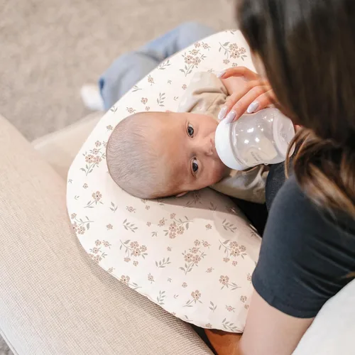 Vista 5 de Konssy Paquete de 2 Fundas para Almohada de Lactancia, Funda de Lactancia Elástica y Suave para Amamantar, Funda de Almohada para Bebés Niñas Niños