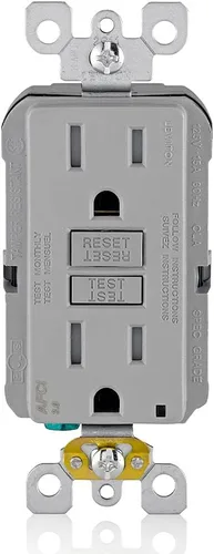 Vista 15 de Leviton SmartlockPro Interruptor con enchufe de doble polo receptáculo, AFTR1-E, 120.0 volts