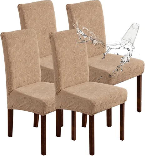 Vista 12 de Fundas impermeables para sillas de comedor, fundas elásticas para sillas Parsons, para comedor, cocina, funda protectora para silla de comedor