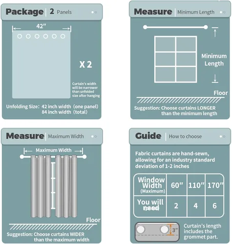 Vista 104 de BGment - Cortinas opacas para dormitorio infantil, con ojales, con aislamiento térmico, estampado de estrellas plateadas, para oscurecer la Blanco