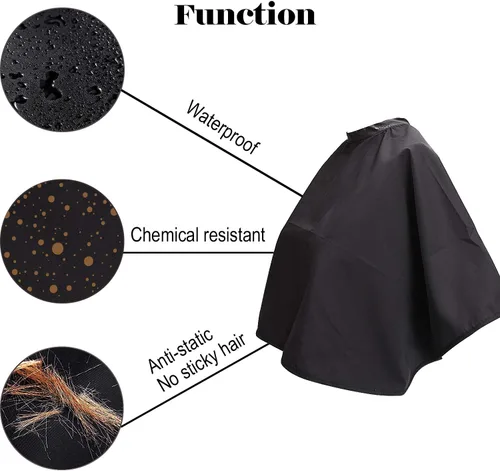 Vista 4 de Noverlife Maquillaje Cabo Shortie Makeover Bib Salón de Belleza Smock para Clientes Peine Barba Afeitado Peluquería Champú Capa