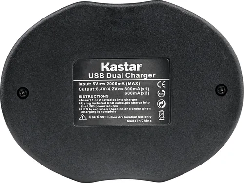 Vista 4 de Kastar Batería x2 + cargador USB dual para LP-E6 LP-E6N, EOS 60D 60Da EOS 70D XC10 EOS 5D Mark II 5D Mark III 5D Mark IV, EOS 5DS 5DS R, EOS 6D 7D