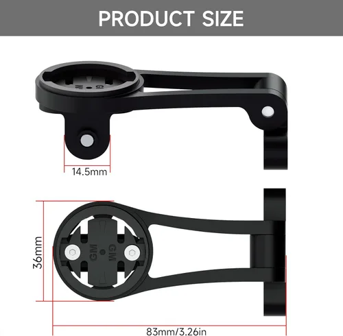 Vista 5 de Soporte de bicicleta ajustable frontal – Soporte de bicicleta de aleación de aluminio para Garmin Extended Mountain Bike Computadora Road Mountain