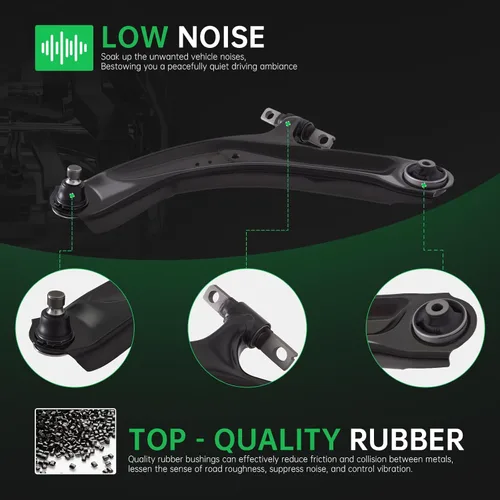 Vista 4 de AUQDD 2 piezas de suspensión (para submodelo: S y SV) brazo de control inferior delantero y conjunto de rótula compatible con 14-20 Nis-san Rogue
