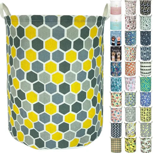 Vista 19 de Merdes Cesta de Ropa Sucia Plegable Impermeable de 19.7'', Cesta de Ropa Sucia, Organizador de Almacenamiento Contenedor de Lino para Colección