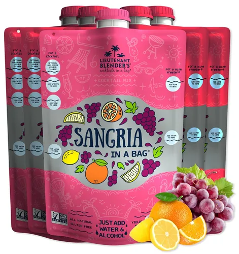 Vista 33 de Lt. Blender's Peach Bellini in a Bag – Mezclas de vino para granizado – Cada bolsa hace 1/2 galón de mezcla congelada de Peach Bellini – Mezcla