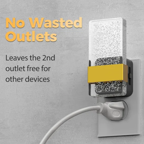 Vista 3 de DORESshop Luces nocturnas LED enchufables a la pared, luz nocturna regulable de 0-100 lúmenes, luz nocturna decorativa de burbujas con sensor