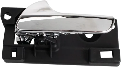 Vista 65 de TRQ Manija de puerta interior delantera izquierda cromada y negra para el lado del conductor compatible con Ford F-150 2012-2014