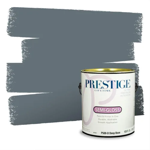 Vista 432 de PRESTIGE - Pintura e imprimación a la vez para interiores, 1 galón, acabado de cáscara de huevo, color comparable al Valspar* Classic Royal Blue*