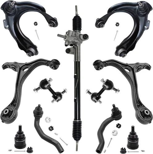Vista 382 de Detroit Axle - Kit de suspensión delantera de 10 piezas para Hyundai Accent 2006-2011, 2 brazos de control inferiores, 4 barras de acoplamiento