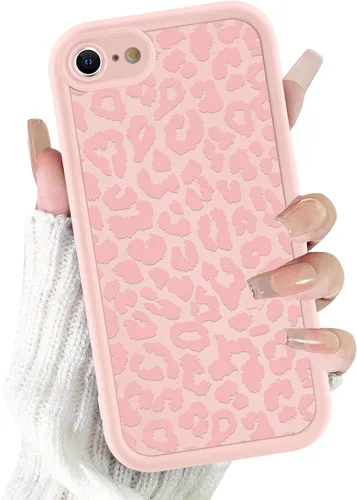 Vista 41 de Bonita funda de teléfono con estampado de guepardo para iPhone 7/8/SE 2020/2022 de 4.7 pulgadas, diseño estético de lujo de leopardo negro, a prueba