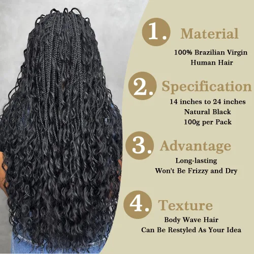 Vista 32 de Body Wave Bulk Human Hair For Braiding #27 Honey Blonde Boho Braids Human Hair Brading Hair Extensions 100g One Bundle Wet and Wavy Human Braiding