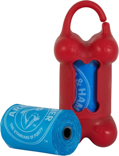 Vista 10 de Arm & Hammer Dispensador de bolsas para excrementos de perro con 30 bolsas de excremento de perro con bicarbonato de sodio activado, 9 x 14