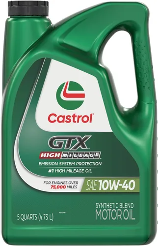 Vista 9 de Castrol Aceite de motor de mezcla sintética GTX High Mileage 10W-40, 5 cuartos de galón, paquete de 2