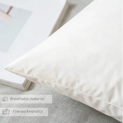 Vista 4 de MIULEE Juego de 2 cojines decorativos de 26 x 26 pulgadas, almohadas de tela de algodón de plumón y plumas, relleno cuadrado para sofá, sala de estar